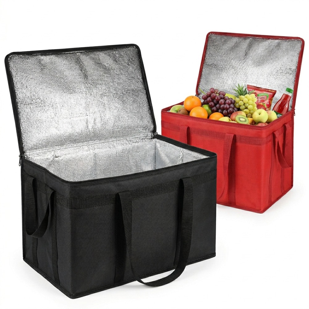 Food Storage Reusable Bags - กระเป๋าเก็บความร้อนแบบพับได้ กระเป๋าเก็บอาหารแบบพกพา กระเป๋าเก็บความเย็นแบบใช้ซ้ำได้สำหรับปิกนิก การเดินทางกลางแจ้ง การจัดเก็บอาหารและเครื่องดื่ม