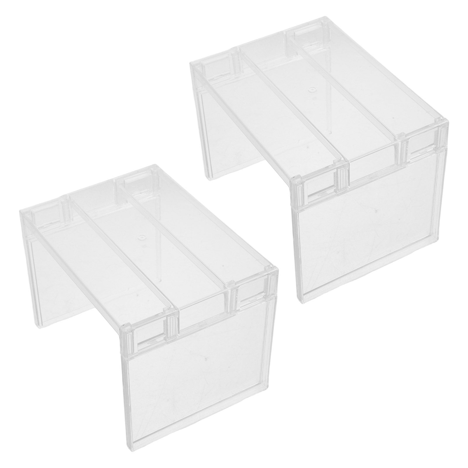 Food Storage And Organizer - ชั้นวางของในตู้เย็นแบบใส 2 ชิ้น ชั้นวางของในช่องแช่แข็ง ชั้นวางยกสูง พร้อมแผ่นกั้นแบบถอดได้