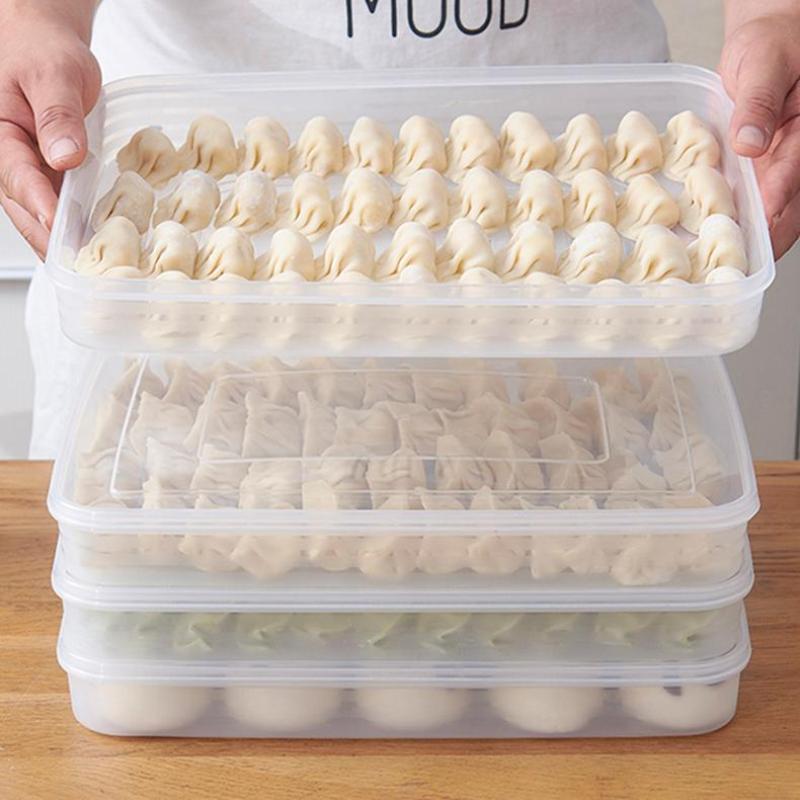 Food Storage Box Plastic - กล่องเก็บของในครัวแบบโปร่งใส กล่องจัดระเบียบตู้เย็น ภาชนะพลาสติกเกรดอาหารสำหรับใส่ผลไม้ ผัก เนื้อสัตว์ เกี๊ยว