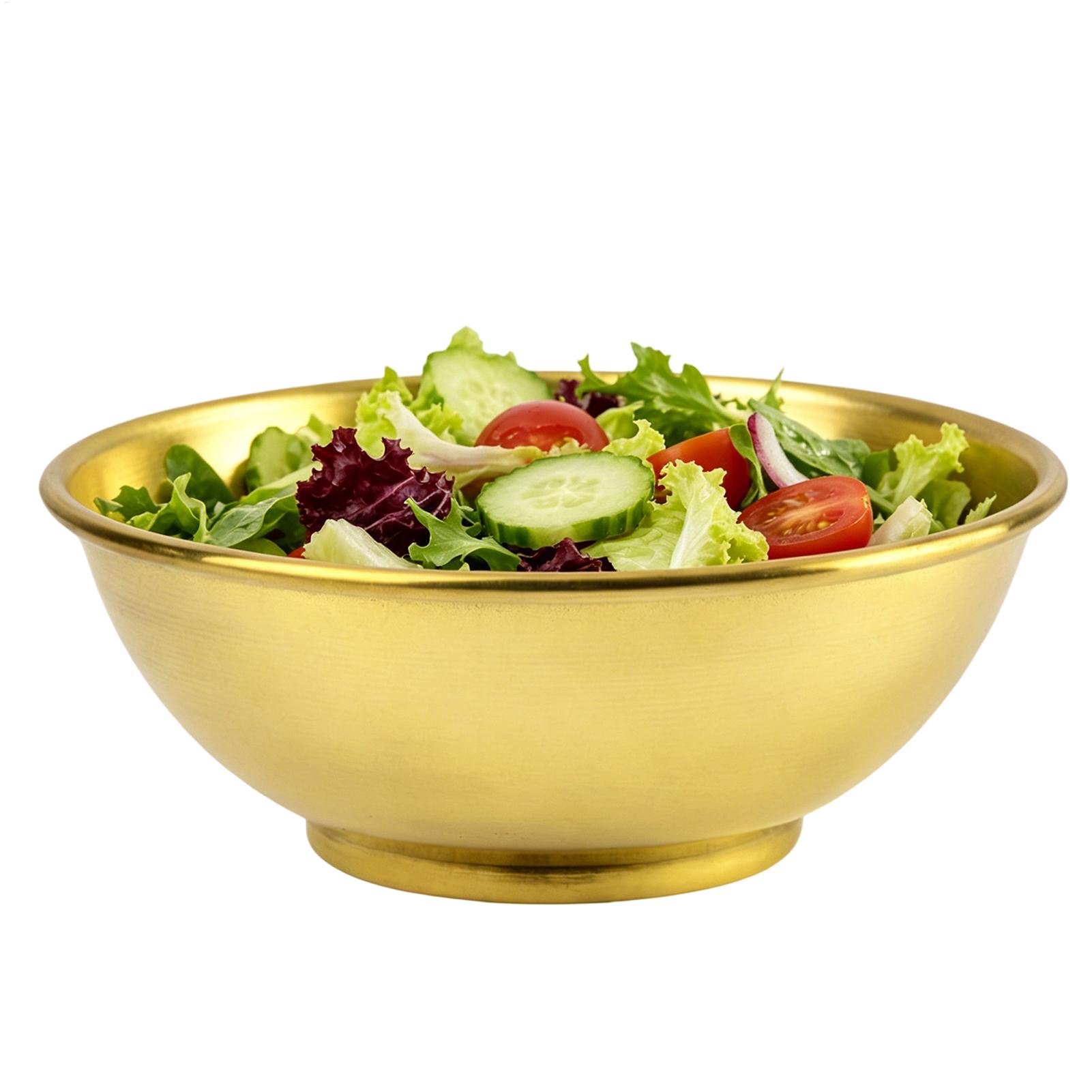 Food Storage Bowls - ชามทองแดงขนาดใหญ่สำหรับผสมสลัด เก็บอาหาร ชามเสิร์ฟสำหรับสลัด ใช้ในบ้าน ทำเบเกอรี่ ทำอาหารในครัว
