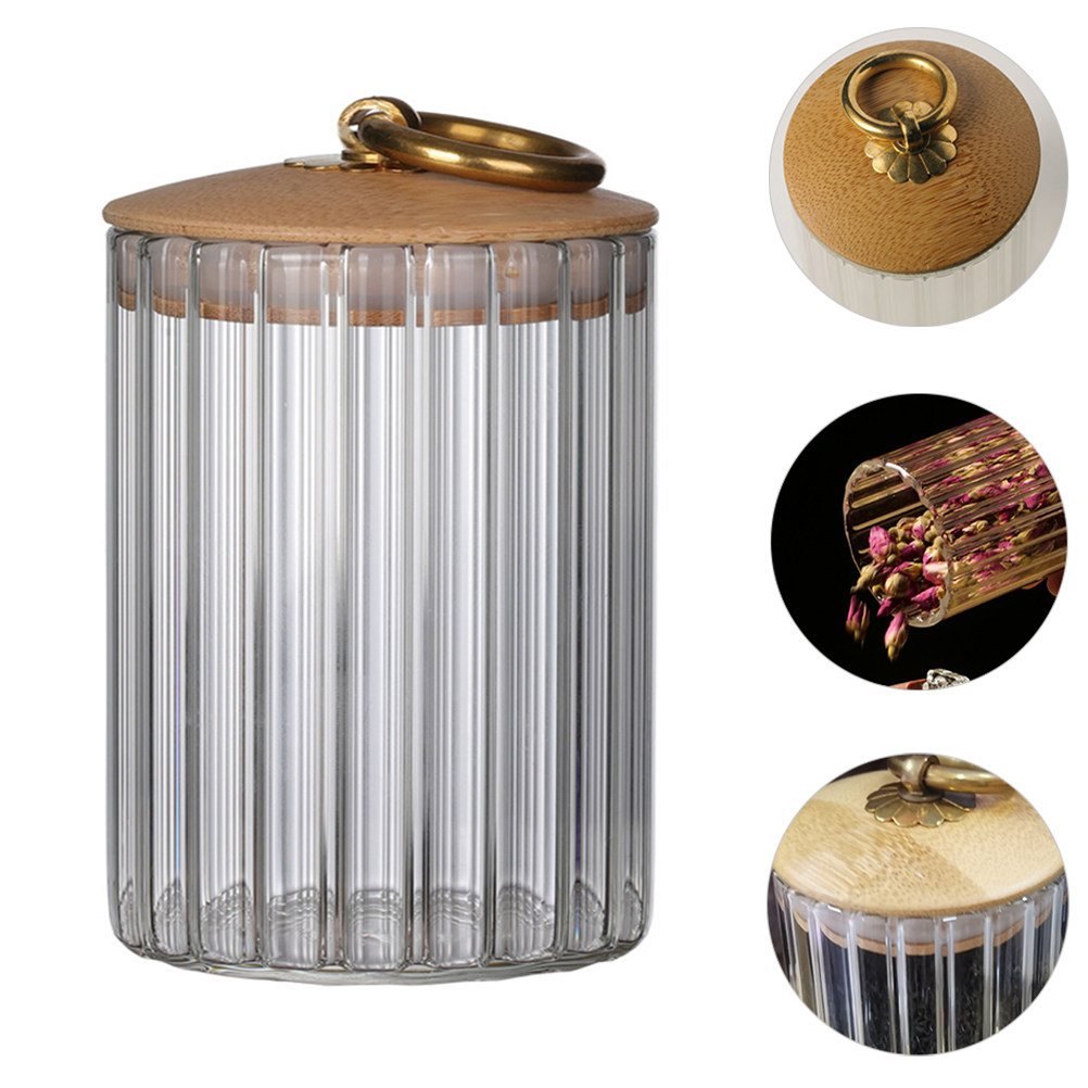 Food Storage Glass Containers - ขวดแก้วเก็บอาหารสุญญากาศสำหรับชา กาแฟ เมล็ดถั่ว เครื่องเทศ พร้อมฝาปิดแบบวงแหวน ภาชนะใสสำหรับจัดเก็บอาหาร