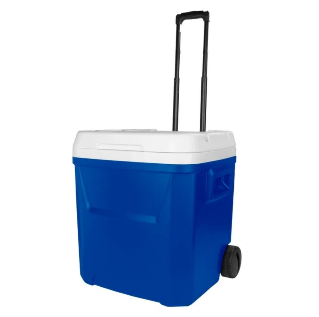 Food Storage In Cooler - กล่องเก็บความเย็นแบบแข็ง 60 ควอร์ต สีฟ้า Laguna พร้อมล้อเลื่อน