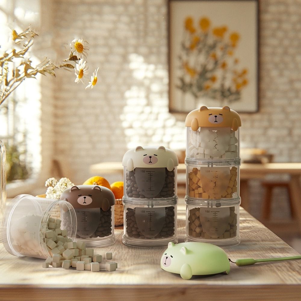 Food Storage For Dog - กล่องใส่อาหารแมวพลาสติกหลายชั้น ใช้งานได้จริง ป้องกันความชื้น กล่องเก็บขนมสุนัขน่ารัก กล่องบรรจุอาหารสัตว์เลี้ยงแบบปิดผนึก กล่องใส่อาหารสุนัขสำหรับพาเดินเล่น