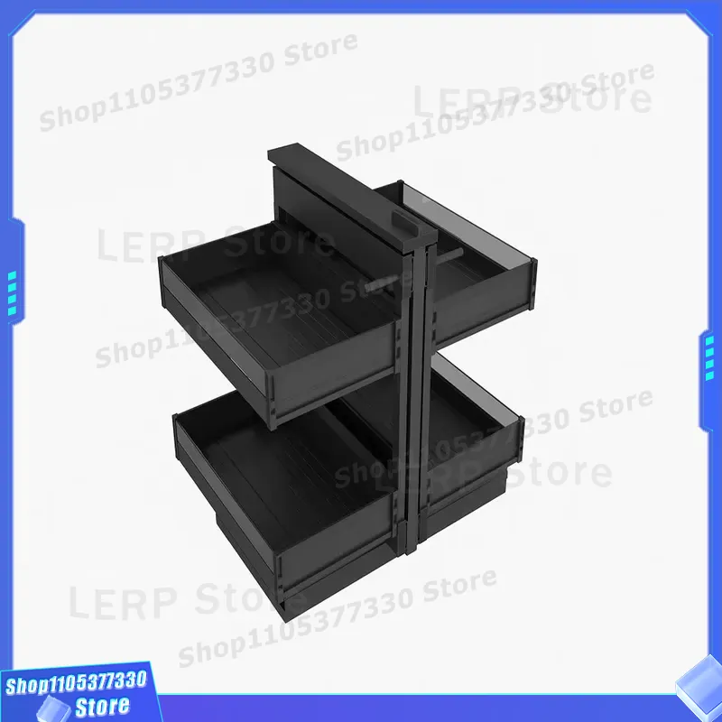 Food Storage Without Pantry - ตะกร้าลิ้นชักเก็บของในครัวแบบดึงออกสองชั้น ชั้นวางของอเนกประสงค์แบบมุมวิเศษ ตะแกรงลวดสำหรับจัดเก็บของในครัวเรือน