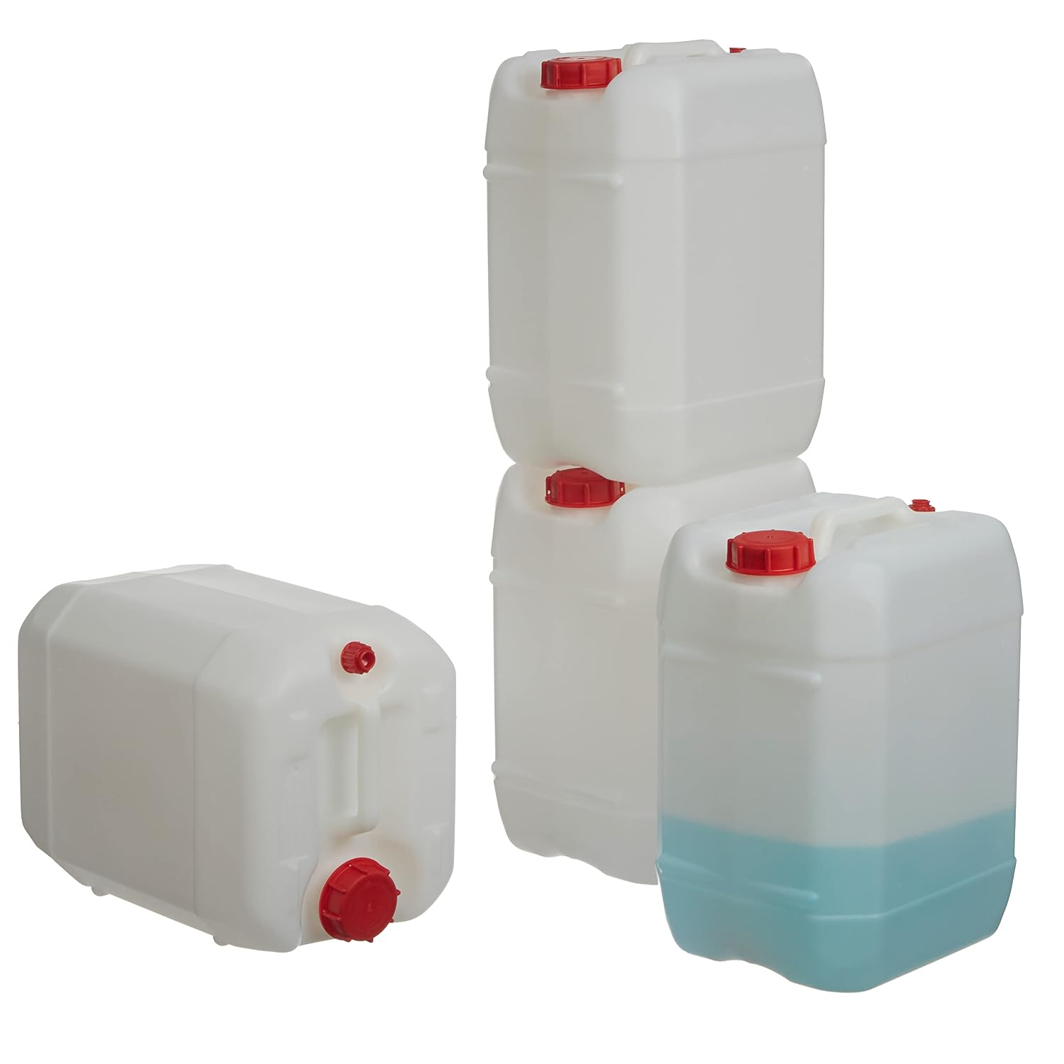 Food Storage Plastic - ภาชนะพลาสติกแบบซ้อนกันได้ขนาด 5 แกลลอน, ฝาปิดกันรั่วพร้อมปะเก็น, มีหูจับที่แข็งแรง, ภาชนะเก็บของเหลวเกรดอาหาร