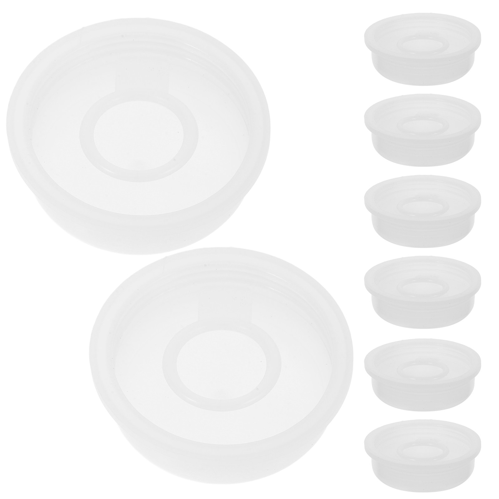 Food Storage Plastic - ฝาปิดถังเคมีพลาสติก 10 ชิ้น พร้อมปลอกซีลในตัว ขนาด 20-25