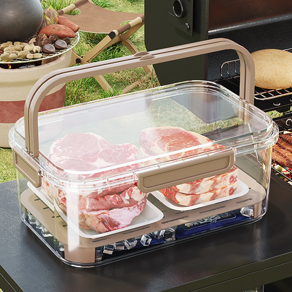 Food Storage Box Plastic - ภาชนะเก็บอาหารแบบพกพาขนาดใหญ่ความจุ Airtight Freshness กล่องท่อระบายน้ําสําหรับ Outdoor Picnic