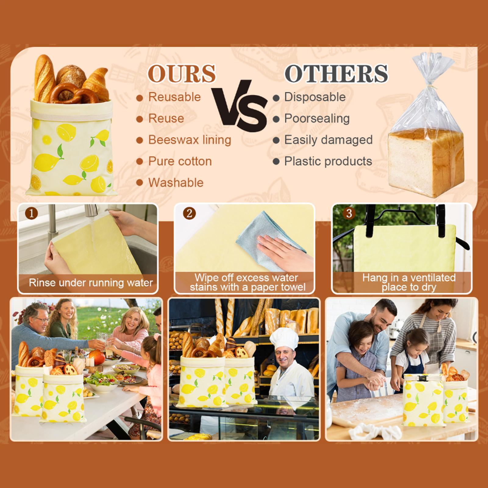 Food Storage Reusable Bags - ถุงขนมปังนำมาใช้ใหม่ ถุงเก็บอาหารขนมปังแบบใช้ซ้ำได้ ถุงเก็บอาหาร ผู้ดูแลครอบคลุมอุปกรณ์สำหรับตู้เย็นตู้แช่แข็งสำหรับเดินทาง