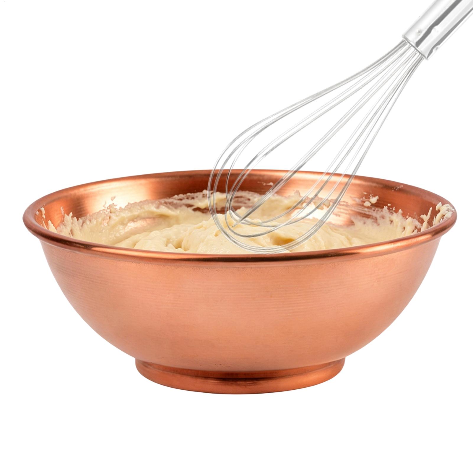 Food Storage Bowls - ชามทองแดงขนาดใหญ่ ภาชนะเก็บของ ถาดทองแดงสำหรับผสมอาหาร ใส่สลัด ใช้เสิร์ฟที่บ้าน อบขนม