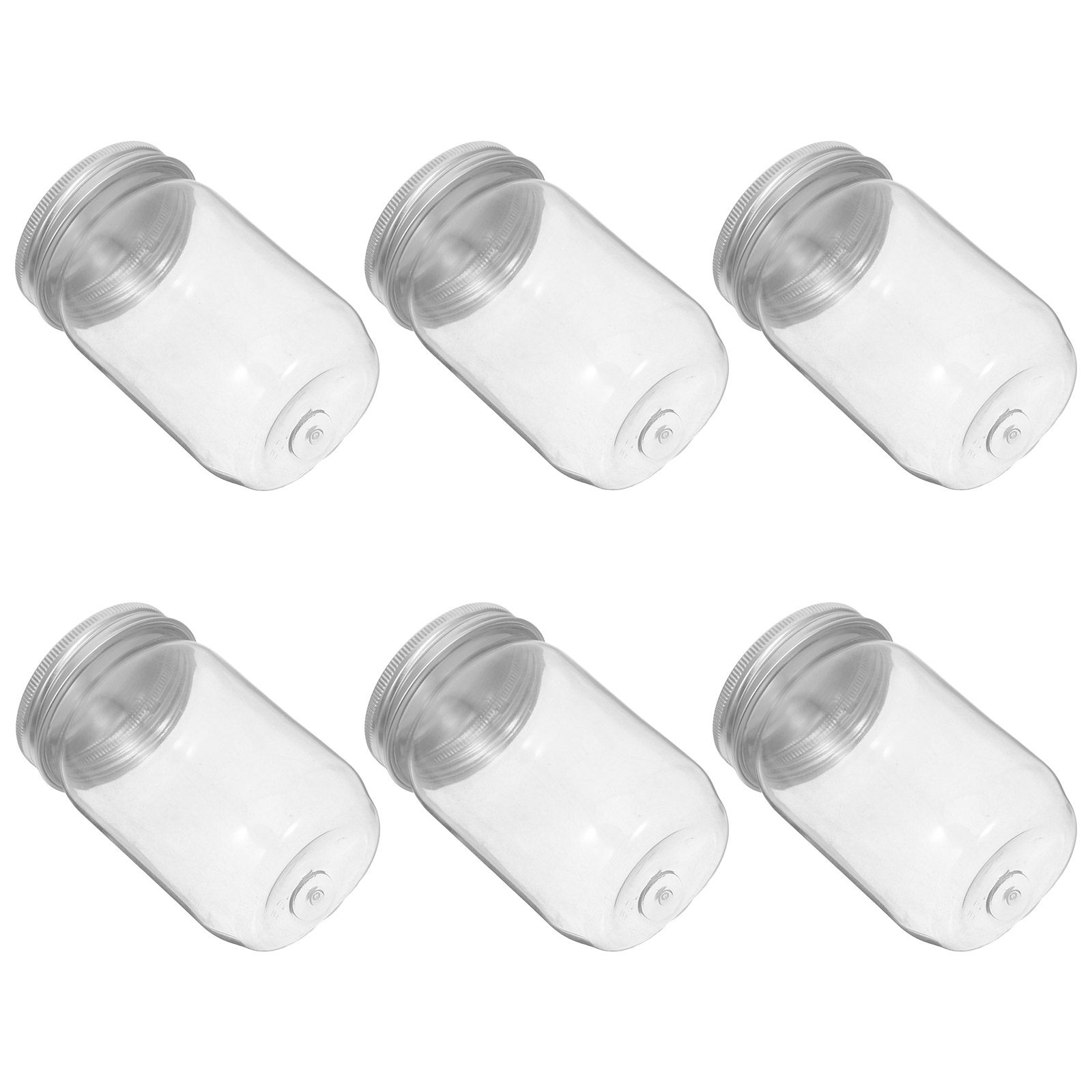 Food Storage Plastic - ขวดโหลพลาสติกใส 6 ชิ้น พร้อมฝาปิดสุญญากาศ ภาชนะเก็บอาหารใส สำหรับขนม