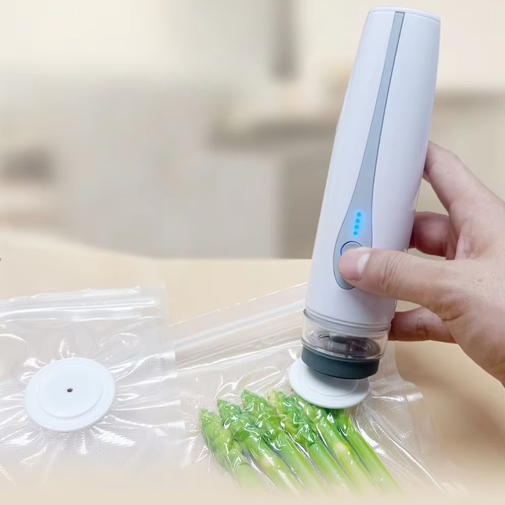 Food Storage Home - เครื่องซีลสูญญากาศขนาดเล็กอัตโนมัติ เครื่องแพ็คสินค้าในครัวเรือน สำหรับเก็บอาหารและขนม ใช้พลังงานไฟฟ้า