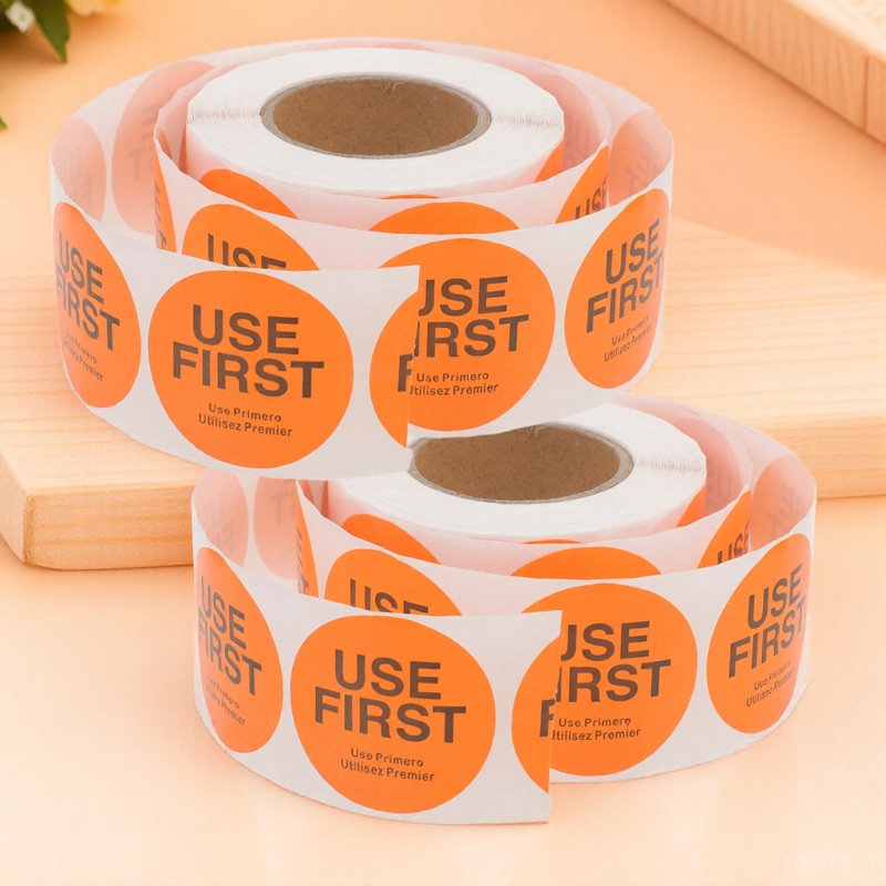 Food Storage Labels - ฉลากควบคุมสินค้าคงคลัง 2 ม้วน ใช้สติกเกอร์แบบใช้ครั้งแรกสำหรับร้านอาหาร บริการอาหาร สติกเกอร์ติดอาหารสำหรับจัดเก็บในครัว