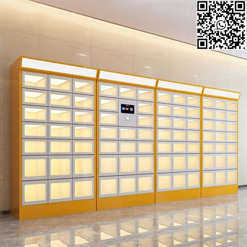 Food Storage In Cabinets - ตู้เก็บอาหารอัจฉริยะแบบสองด้านพร้อมล็อคอิเล็กทรอนิกส์ ผลิตจากเหล็กแผ่นรีดเย็น ประกอบสำเร็จ จัดส่งตรงจากโรงงาน