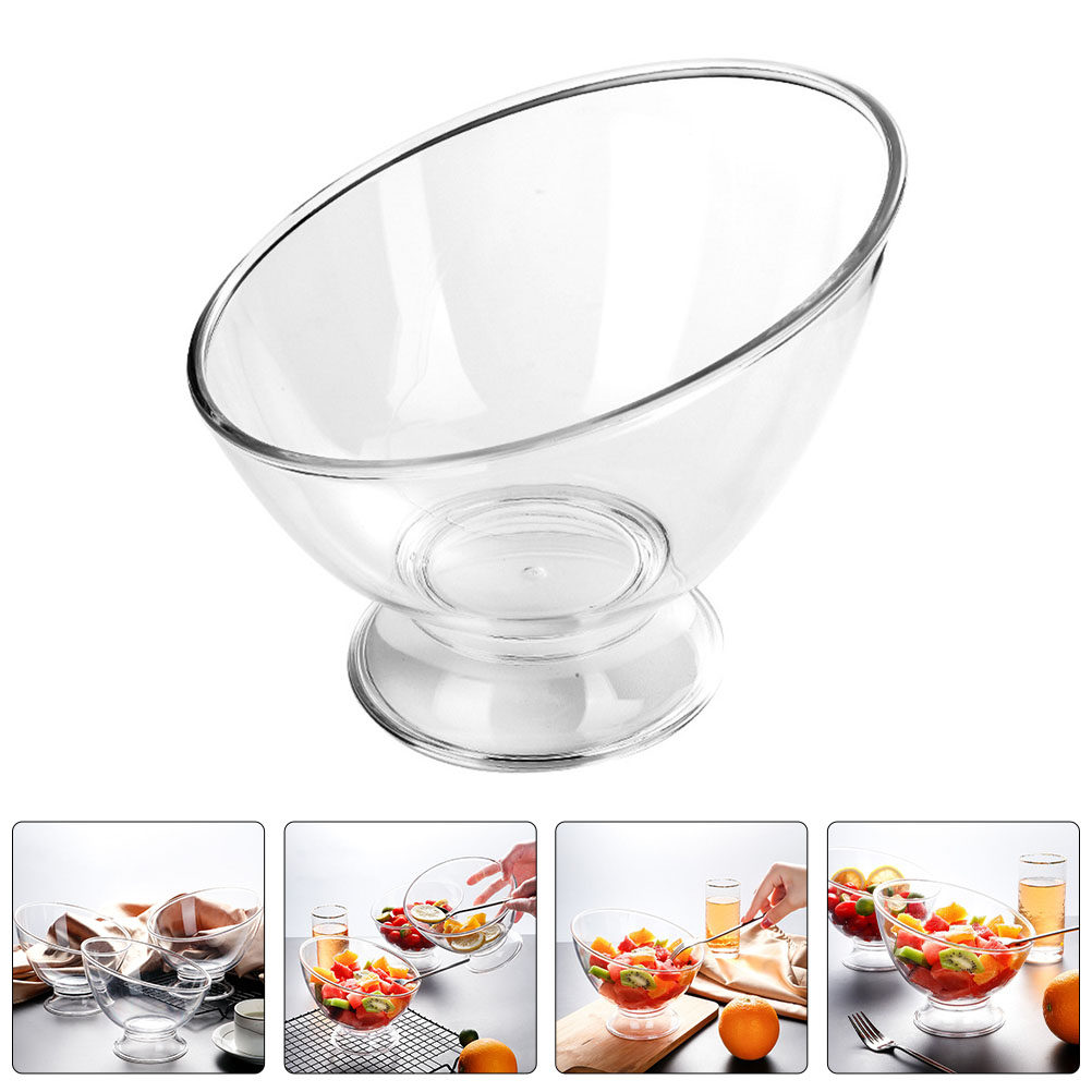 Food Storage Bowls - ชามสลัดดีไซน์เฉียงสไตล์ญี่ปุ่น อเนกประสงค์สำหรับใส่ของหวาน อาหาร ผลไม้ ภาชนะเสิร์ฟอาหาร อุปกรณ์ครัว