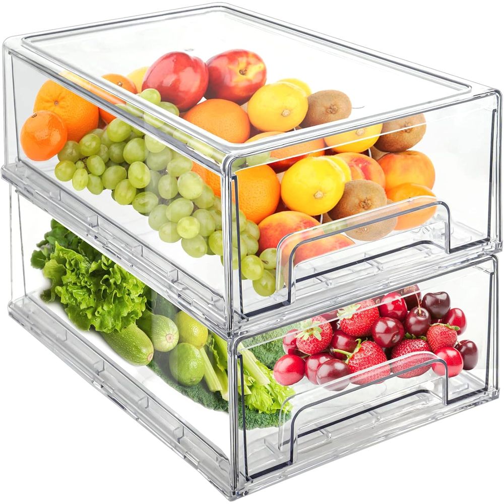 กล่องจัดระเบียบตู้เย็นแบบซ้อนไ - Food Storage Without Pantry บทวิจารณ์และราคา