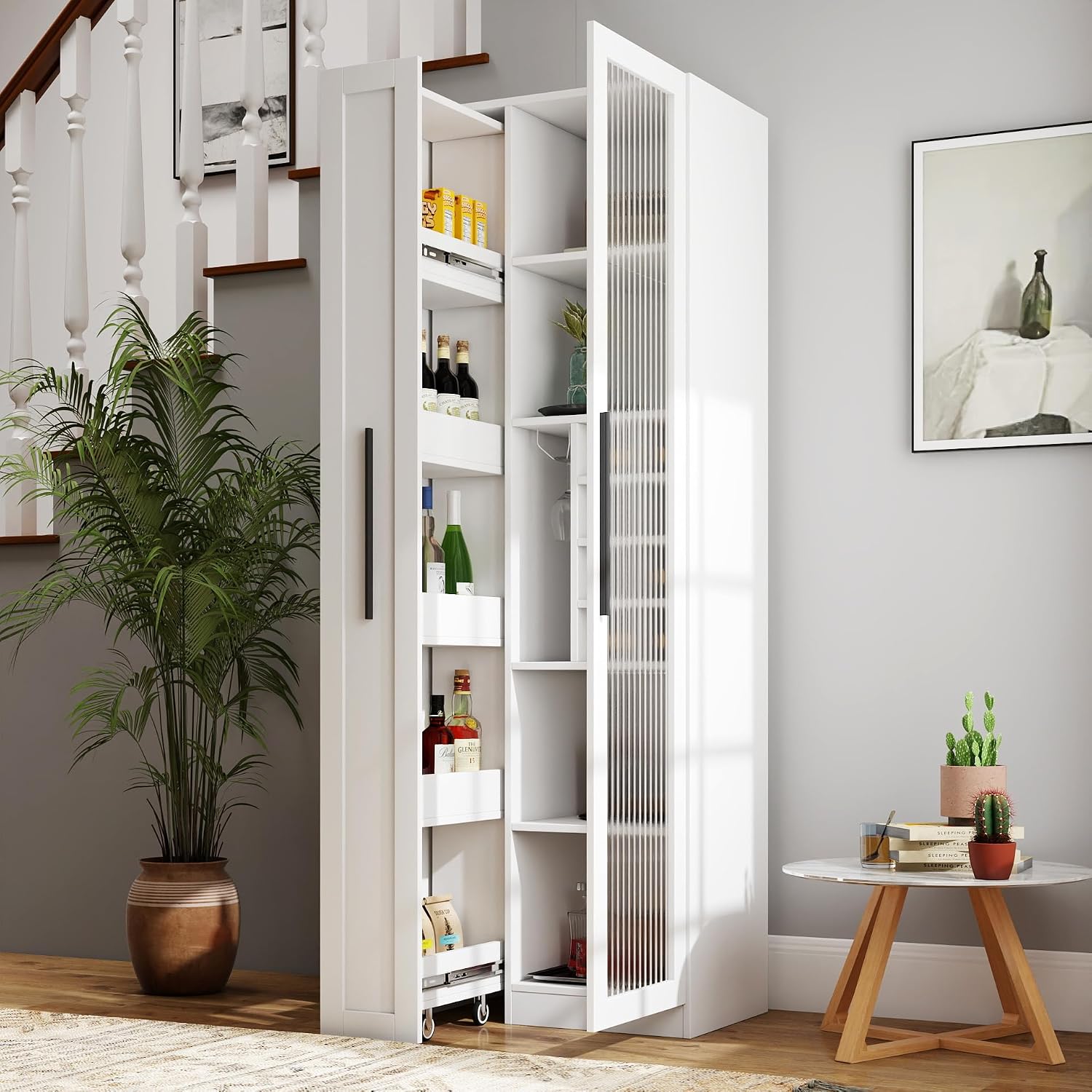 ตู้เก็บของในครัวสีขาวขนาด 71 น - Food Storage Without Pantry บทวิจารณ์และราคา