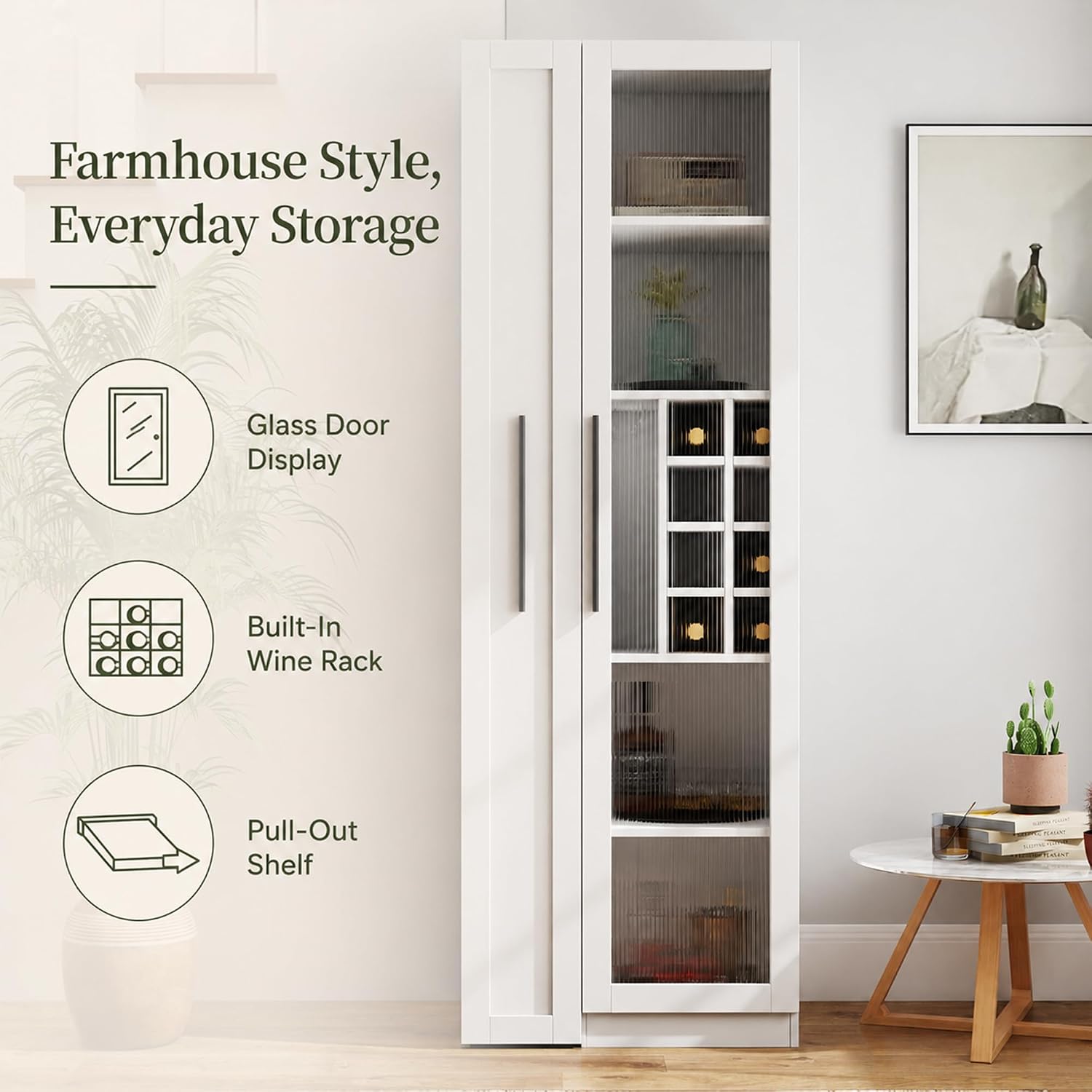 ตู้เก็บของในครัวสีขาวขนาด 71 น - Food Storage Without Pantry บทวิจารณ์และราคา