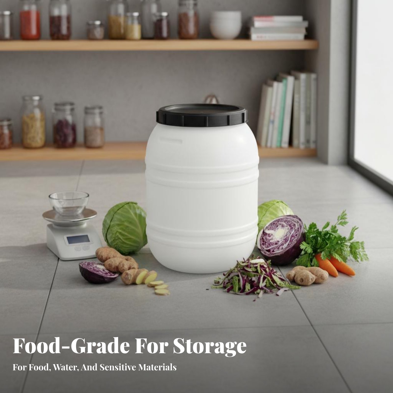 ถังพลาสติกเกรดอาหาร ฝาปิดสนิท  - Food Storage Plastic บทวิจารณ์และราคา