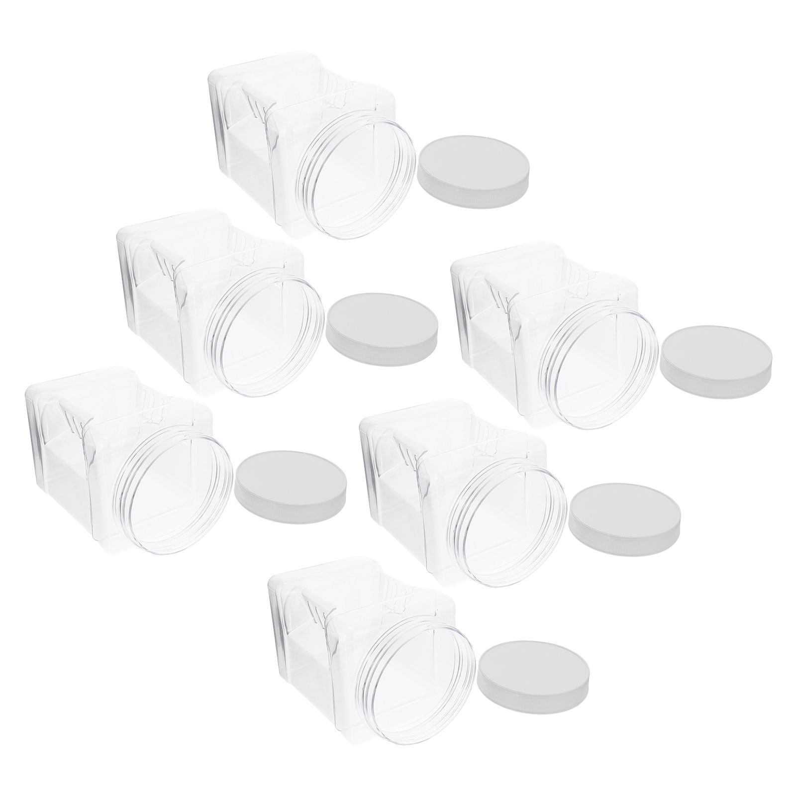 โหลเก็บของใส 6 ชิ้น ทรงสี่เหลี - Food Storage Plastic บทวิจารณ์และราคา