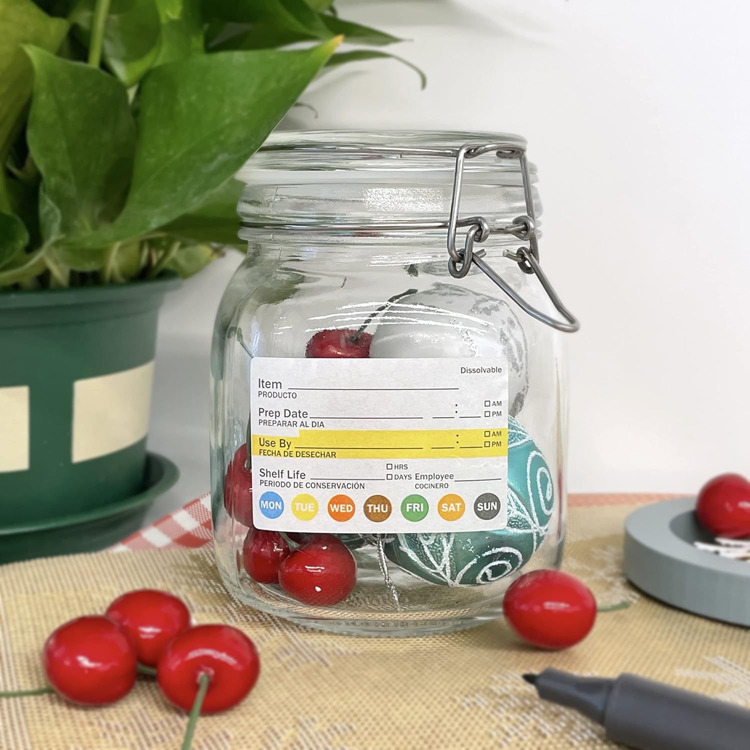 250 ชิ้น/ม้วน ป้ายวันที่อาหาร  - Food Storage Labels บทวิจารณ์และราคา