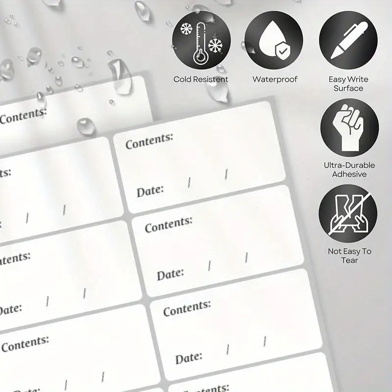 100 ชิ้น/10 แผ่น ป้ายติดตู้แช่ - Food Storage Labels บทวิจารณ์และราคา