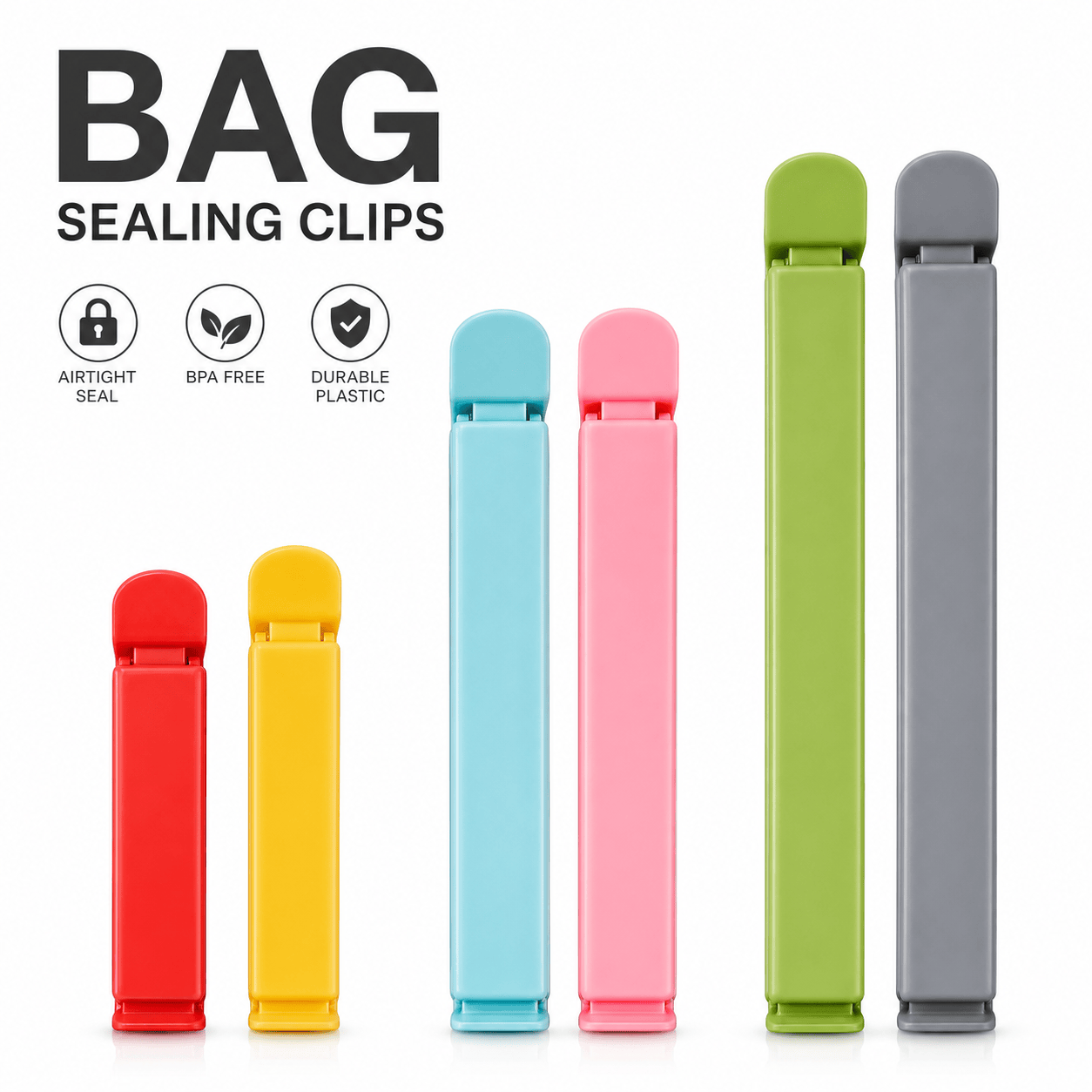 คลิปหนีบถุงพลาสติก 5 ชิ้น, แท่ - Food Storage Reusable Bags บทวิจารณ์และราคา