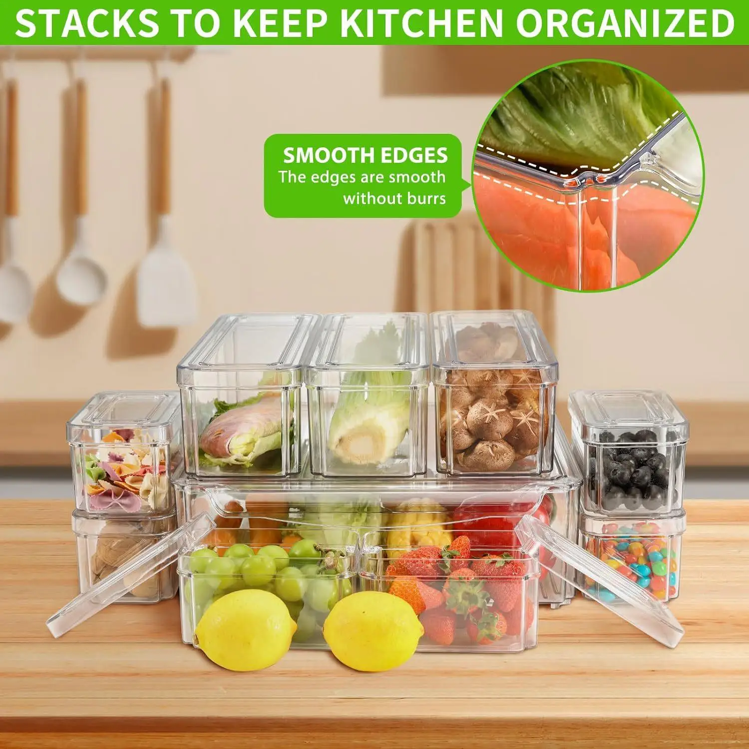 กล่องจัดระเบียบตู้เย็นแบบใส 10 - Food Storage Without Pantry บทวิจารณ์และราคา