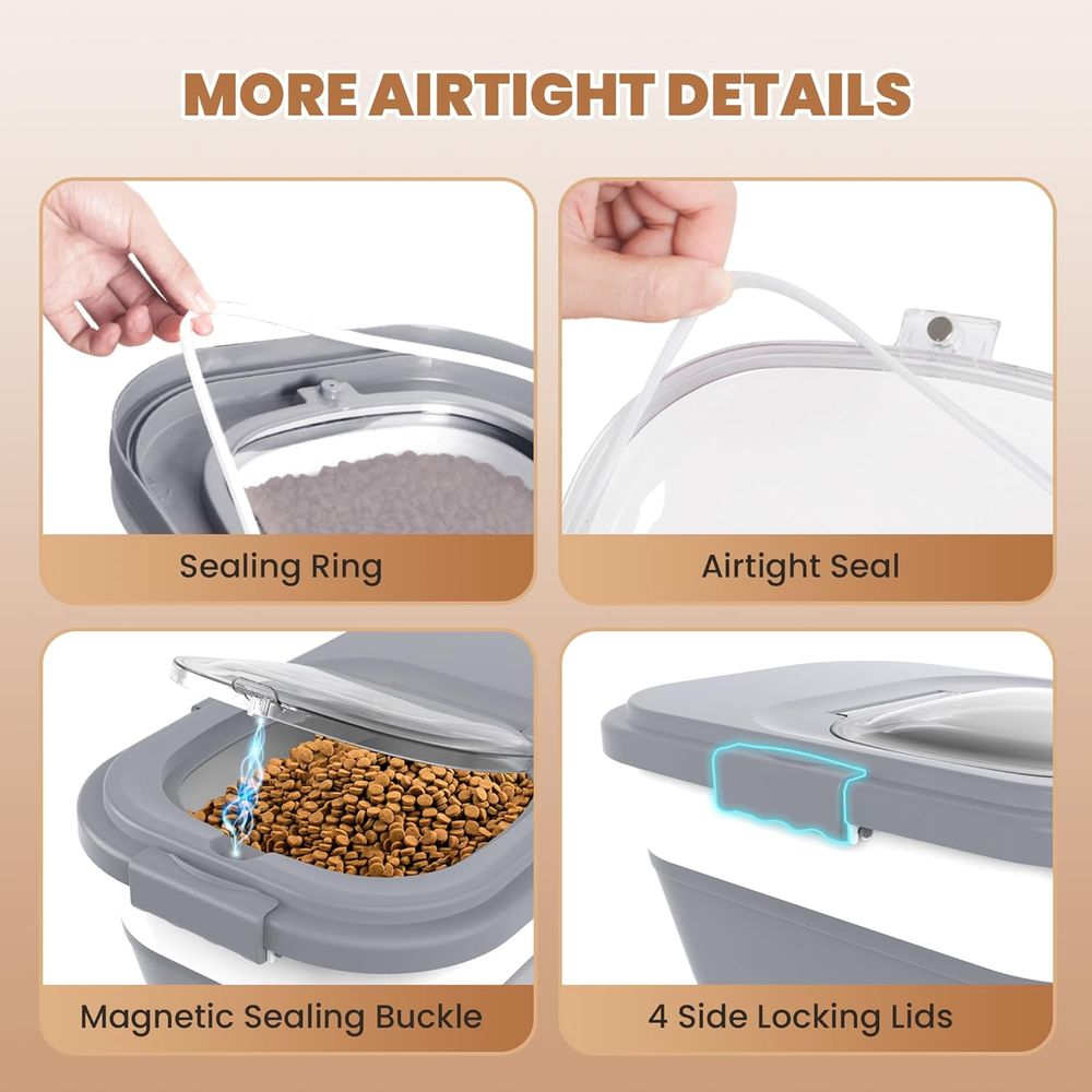 ภาชนะเก็บอาหารสุนัขแบบปิดสนิท, - Food Storage For Dog บทวิจารณ์และราคา