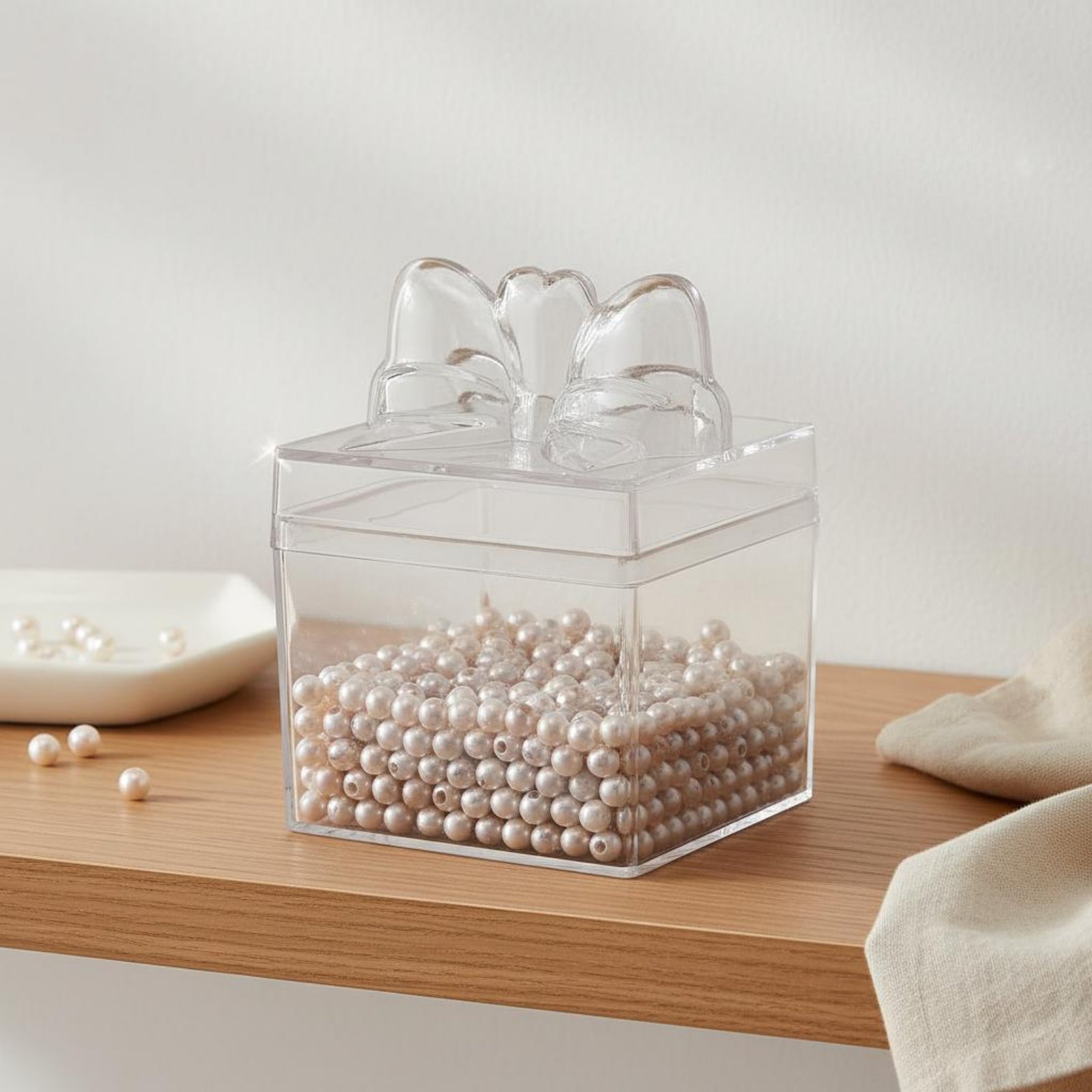 กล่องขนมพลาสติกใสพร้อมริบบิ้น  - Food Storage Box Plastic บทวิจารณ์และราคา