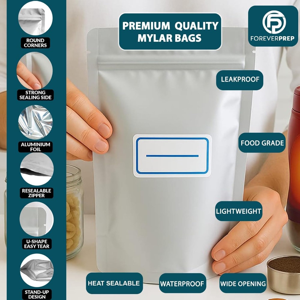 ถุงไมลาร์ 155 ใบ พร้อมตัวดูดซั - Food Storage Labels บทวิจารณ์และราคา
