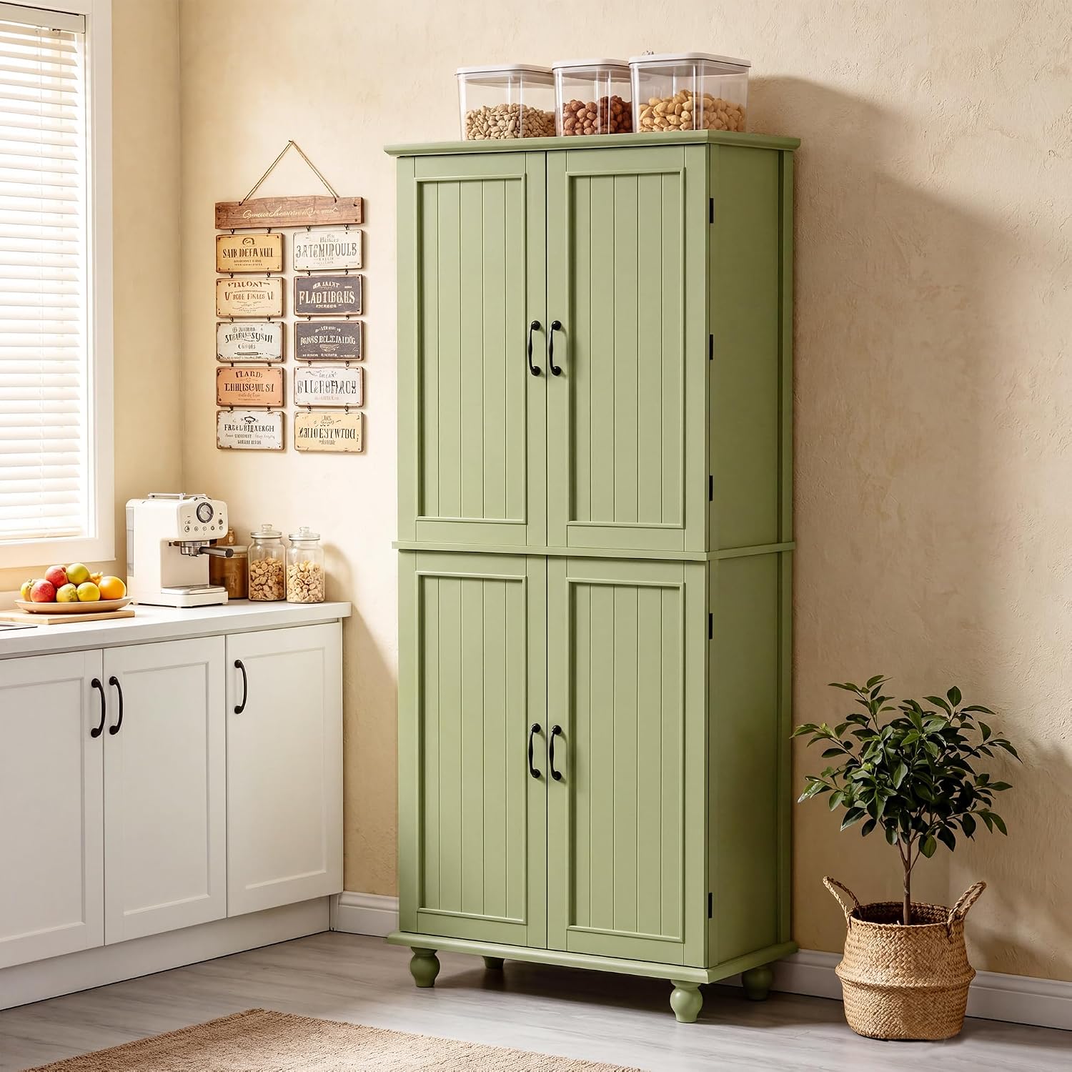 ตู้เก็บของในครัวสไตล์ฟาร์มเฮาส - Food Storage Without Pantry บทวิจารณ์และราคา