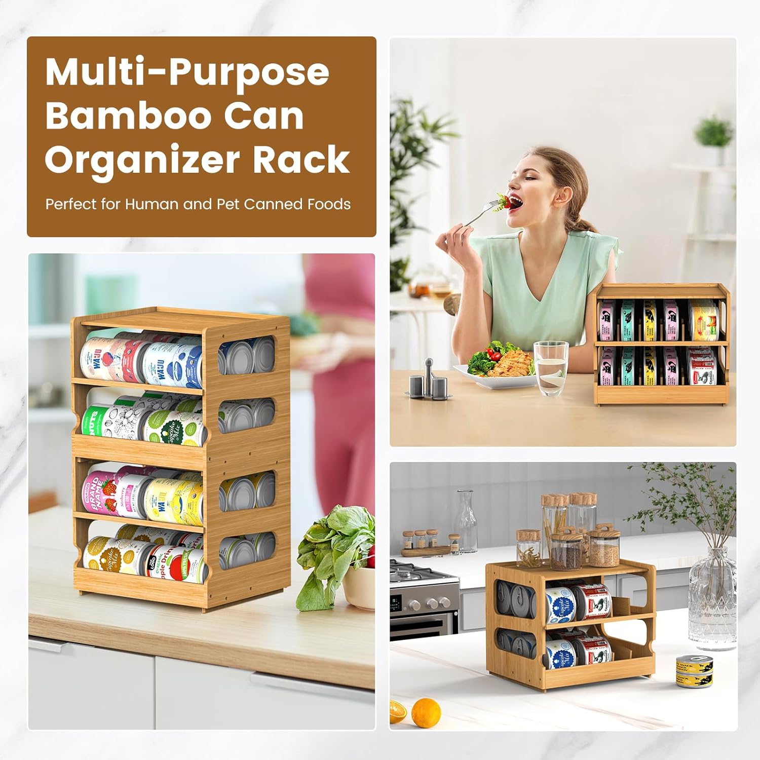 ชั้นวางของแบบซ้อนได้ 2 ชั้น ทำ - Food Storage Without Pantry บทวิจารณ์และราคา
