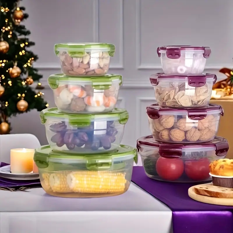 ภาชนะเก็บอาหารพลาสติก 4 ชิ้น ก - Food Storage Box Plastic บทวิจารณ์และราคา
