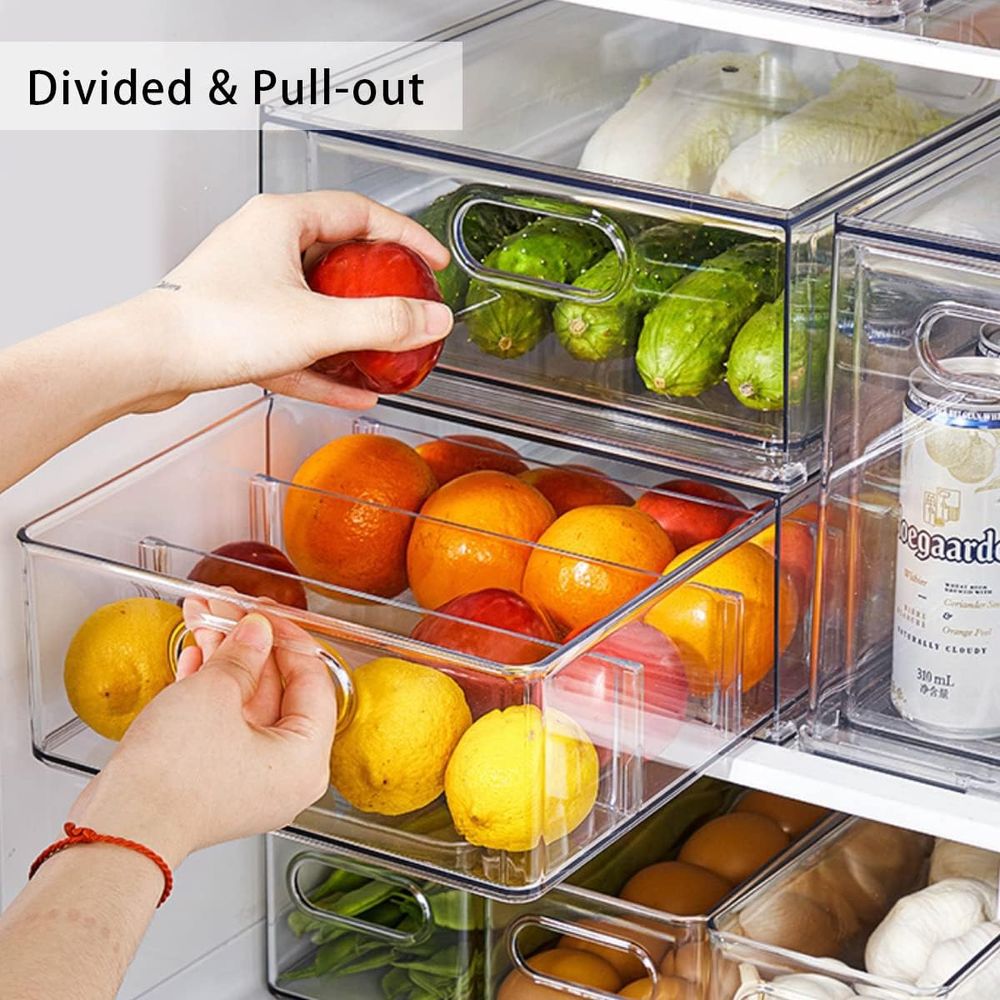 กล่องจัดระเบียบตู้เย็นแบบซ้อนไ - Food Storage Without Pantry บทวิจารณ์และราคา