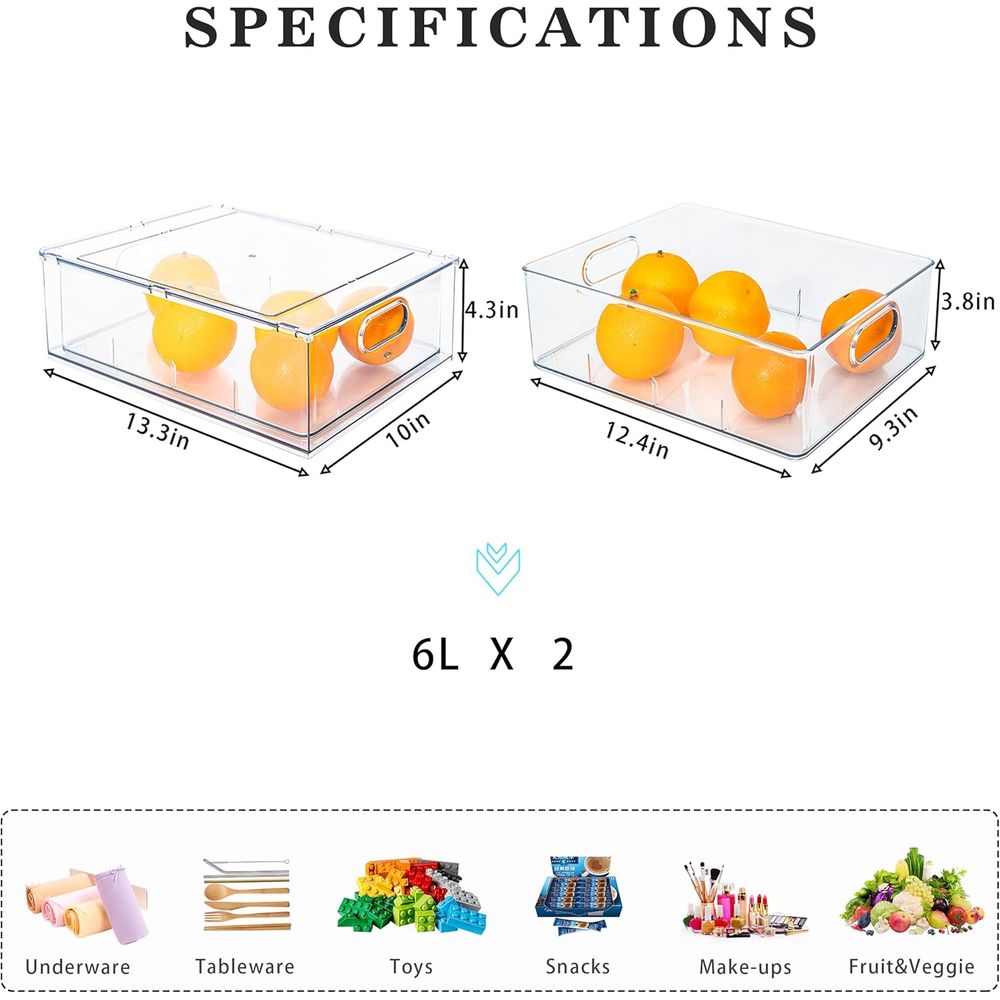 กล่องจัดระเบียบตู้เย็นแบบซ้อนไ - Food Storage Without Pantry บทวิจารณ์และราคา