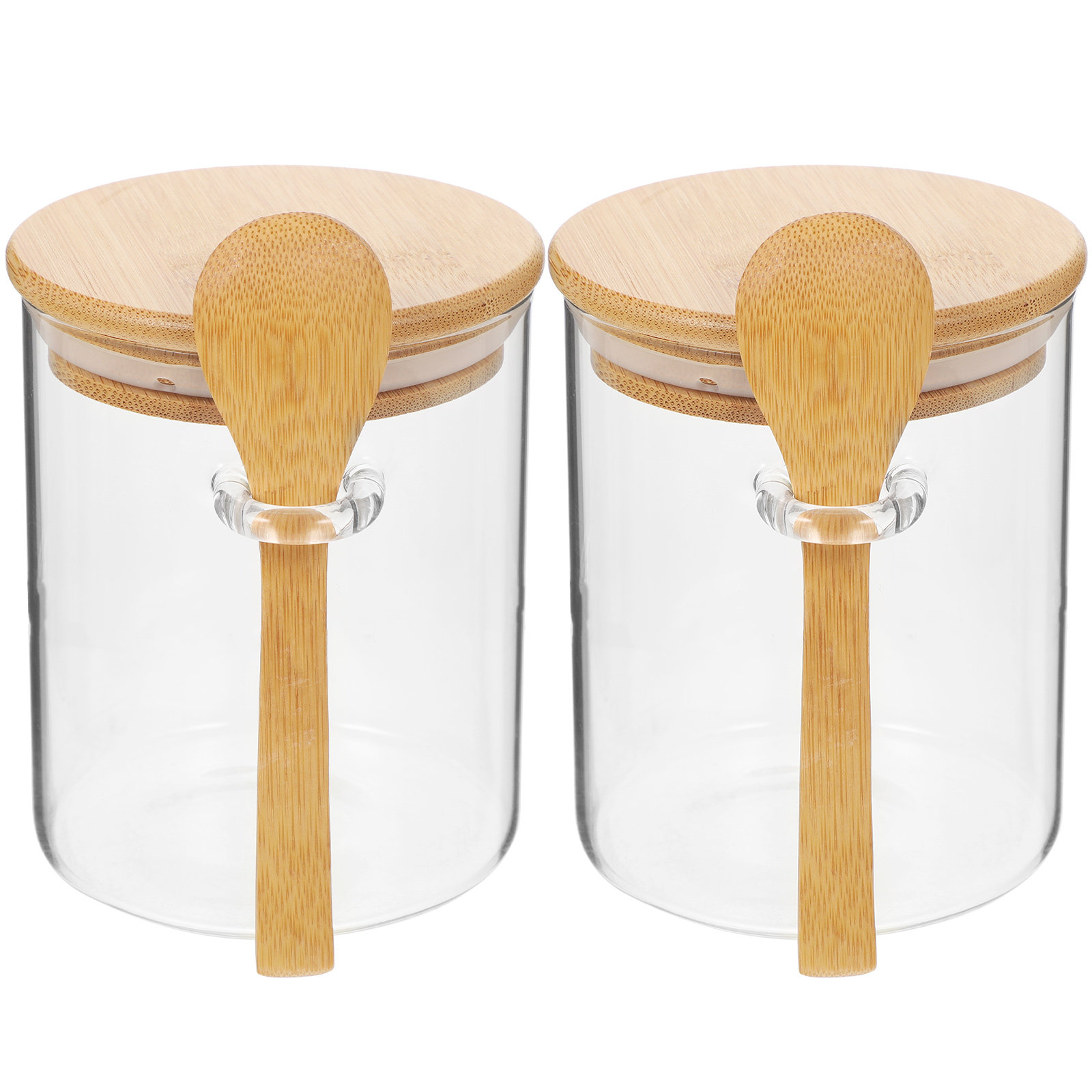 2 ชิ้น ภาชนะเก็บแป้งน้ำตาล โถใ - Food Storage Glass Containers บทวิจารณ์และราคา