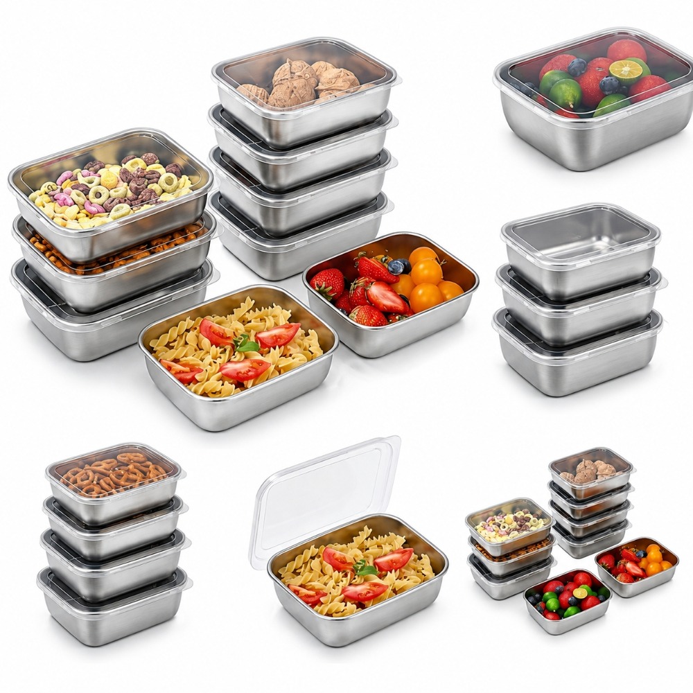 ชุดกล่องเก็บอาหารสแตนเลส 6 ชิ้ - Food Storage Bowls บทวิจารณ์และราคา
