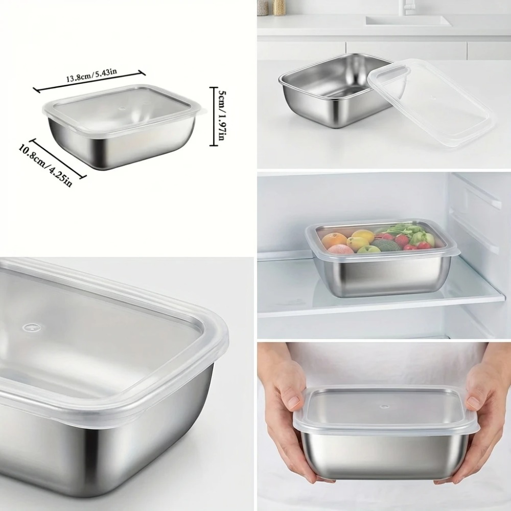 ชุดกล่องเก็บอาหารสแตนเลส 6 ชิ้ - Food Storage Bowls บทวิจารณ์และราคา