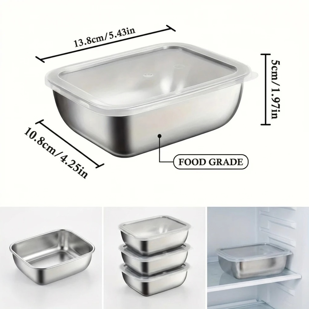 ชุดกล่องเก็บอาหารสแตนเลส 6 ชิ้ - Food Storage Bowls บทวิจารณ์และราคา