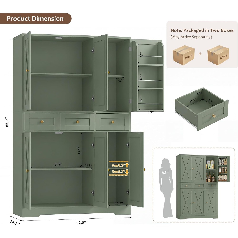 ตู้เก็บของในครัวสไตล์ฟาร์มเฮาส - Food Storage Without Pantry บทวิจารณ์และราคา