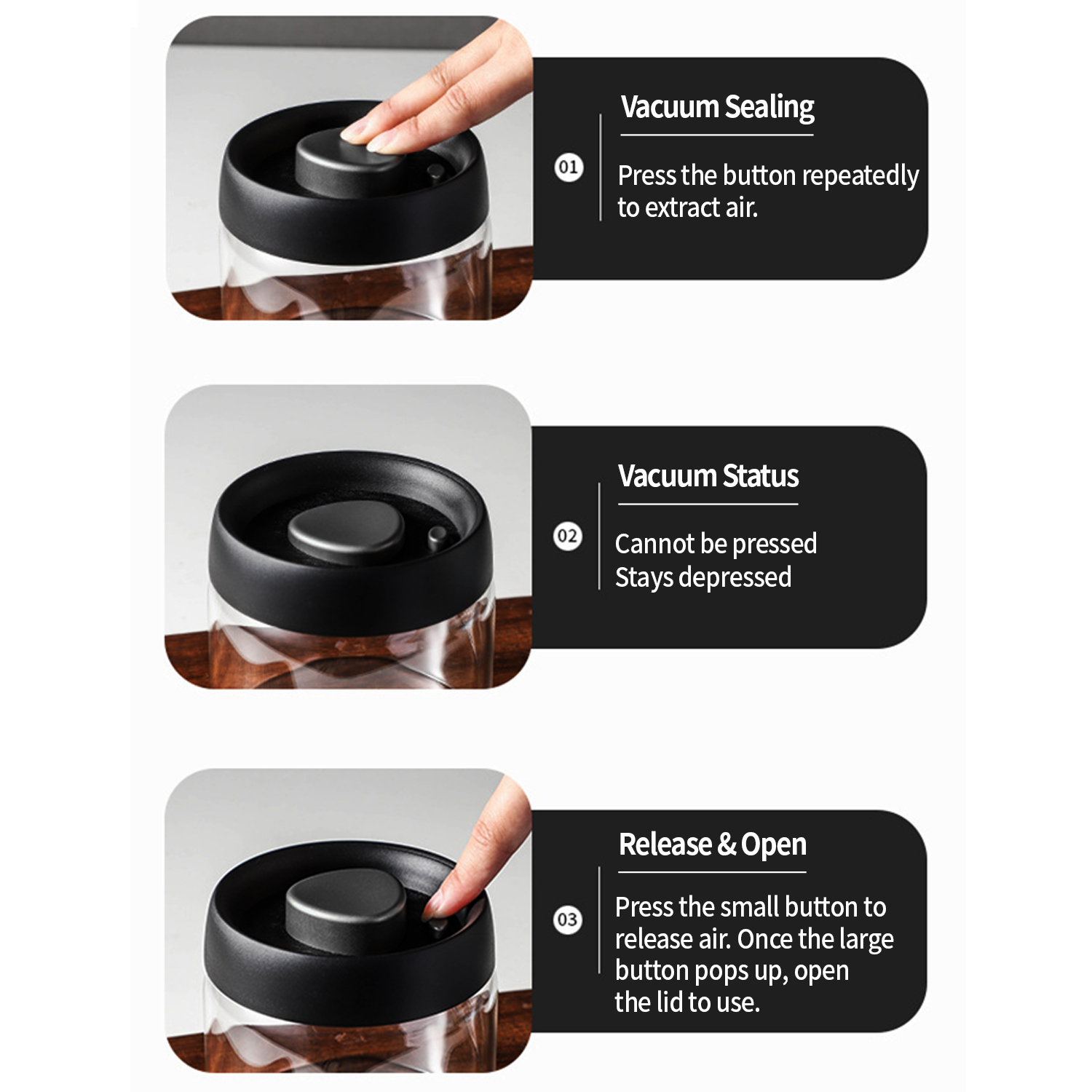 OANKR กระป๋องกาแฟสูญญากาศ 500  - Food Storage Glass Containers บทวิจารณ์และราคา