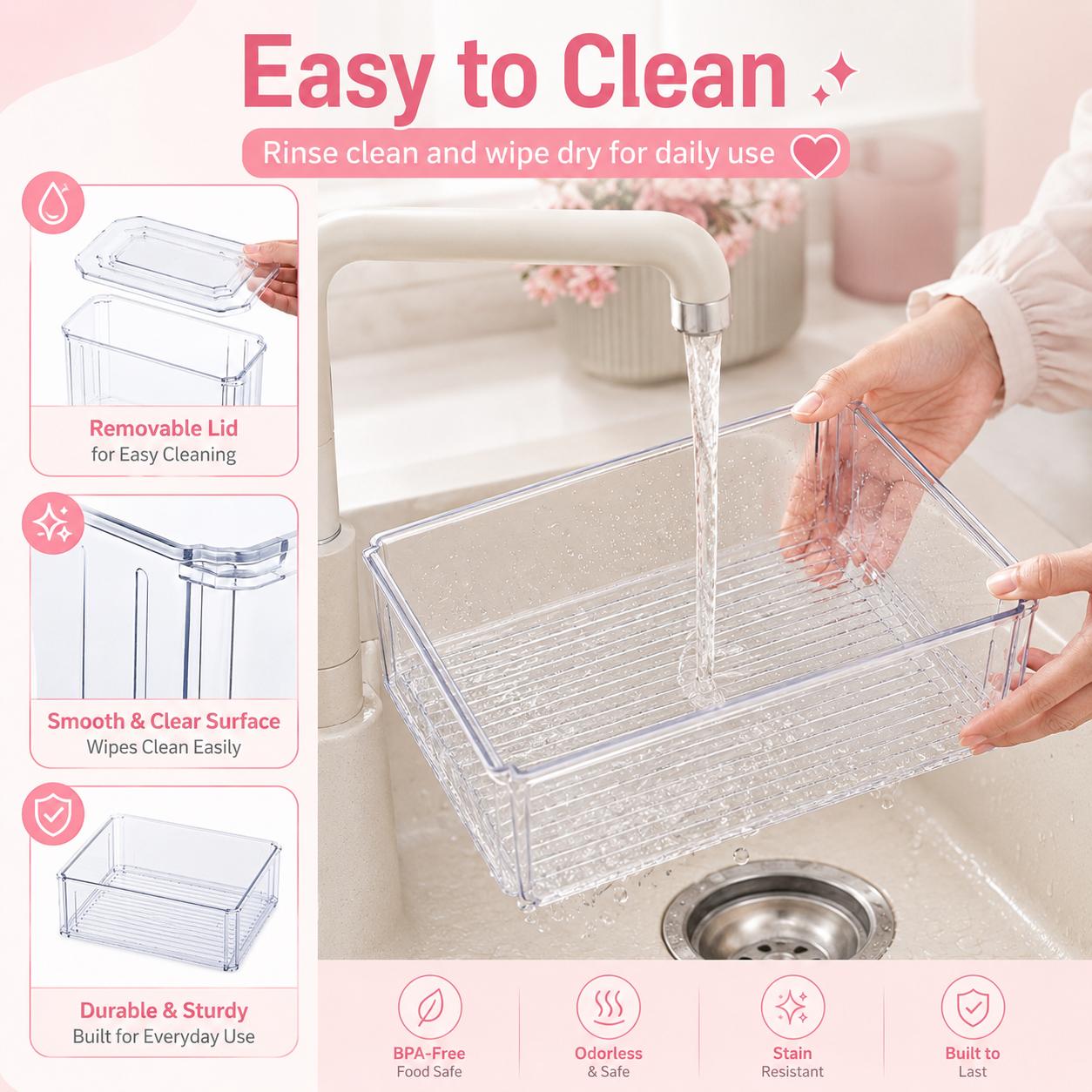 กล่องจัดระเบียบตู้เย็นแบบซ้อนก - Food Storage Without Pantry บทวิจารณ์และราคา
