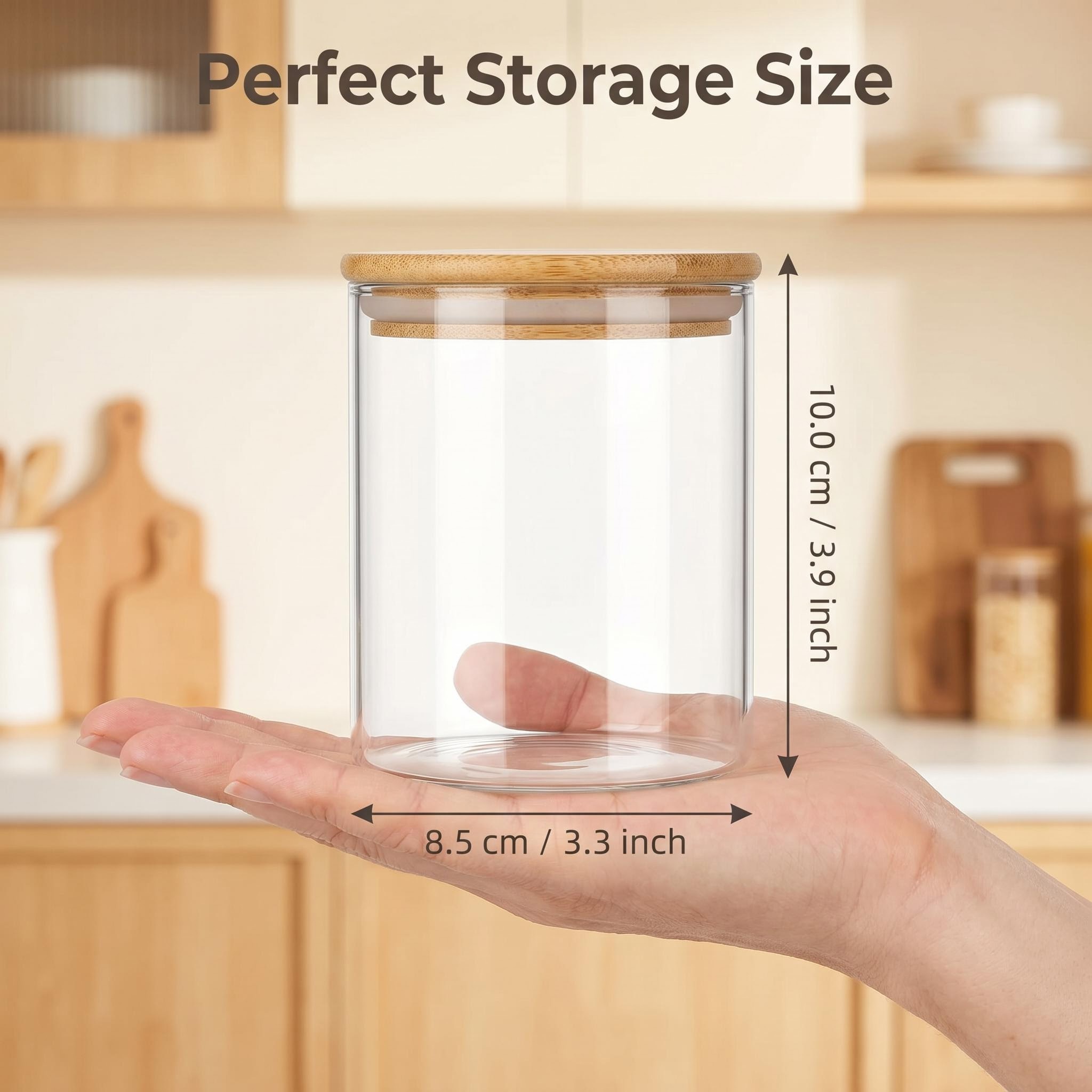 กระปุกแก้วใส 9 ชิ้นพร้อมฝาปิดไ - Food Storage Labels บทวิจารณ์และราคา