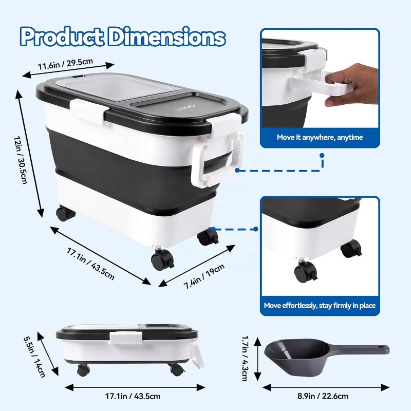 กล่องเก็บอาหารสุนัขขนาด 20-25  - Food Storage For Dog บทวิจารณ์และราคา