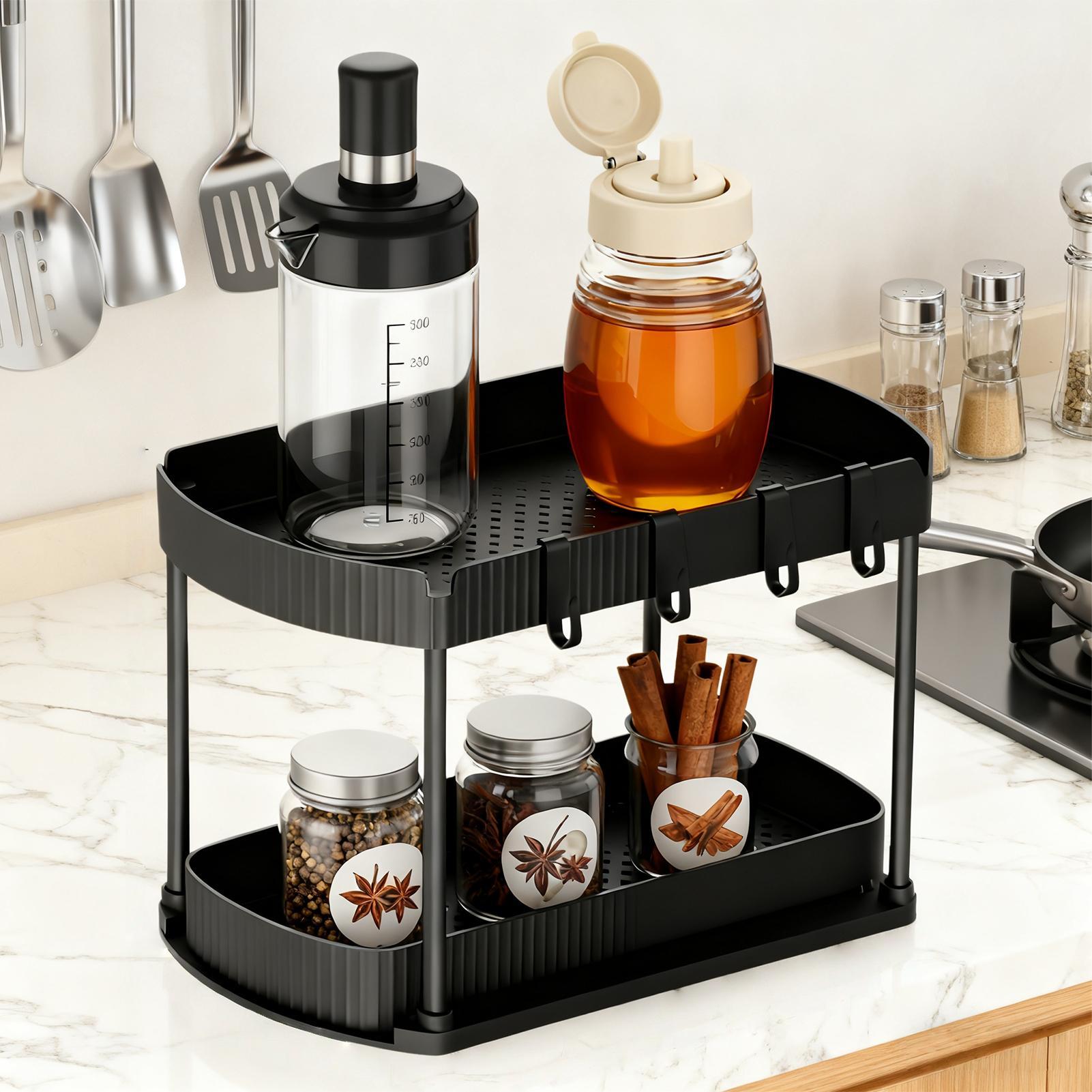 ชั้นวางของใต้ซิงค์ครัว 2 ชั้น  - Food Storage Without Pantry บทวิจารณ์และราคา