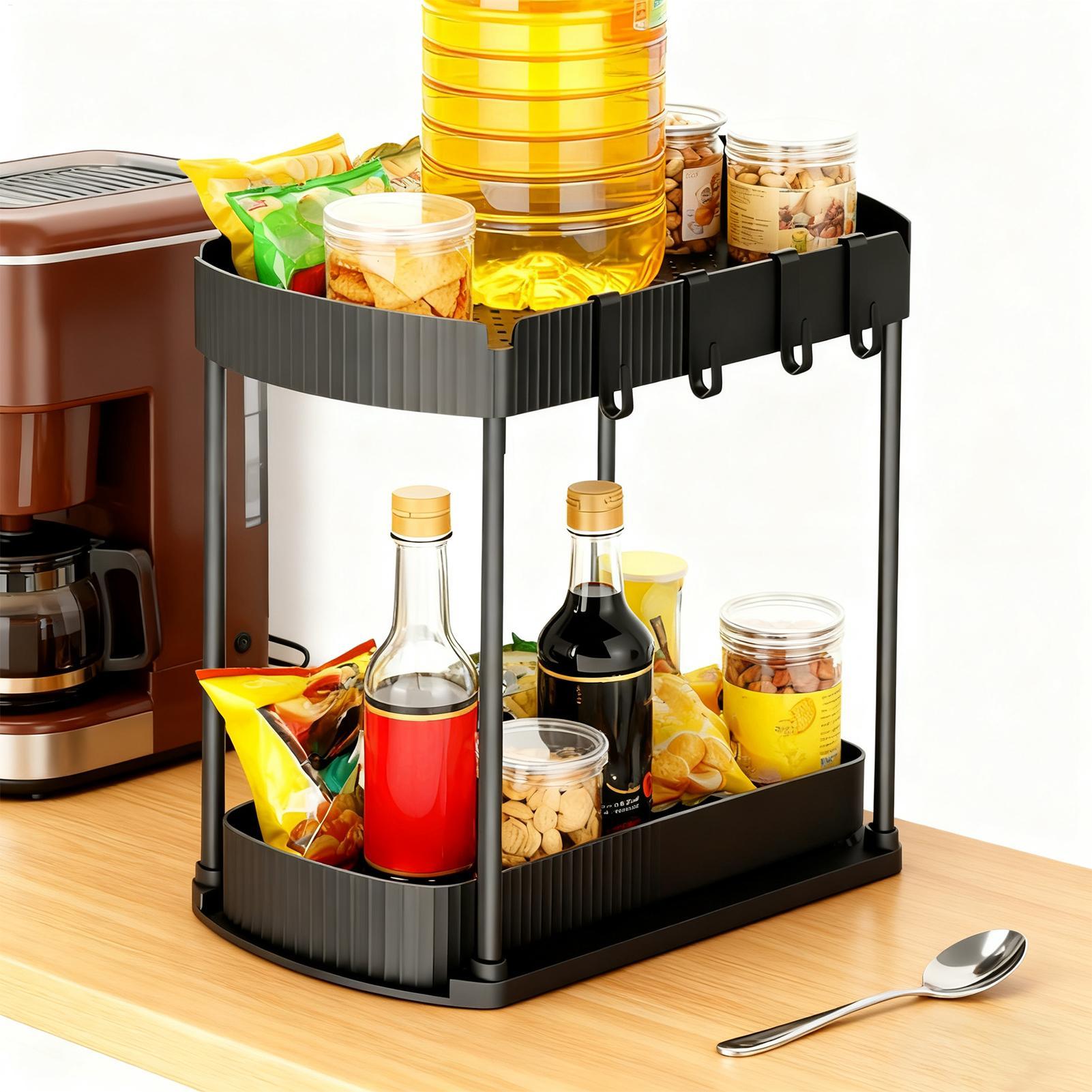ชั้นวางของใต้ซิงค์ครัว 2 ชั้น  - Food Storage Without Pantry บทวิจารณ์และราคา