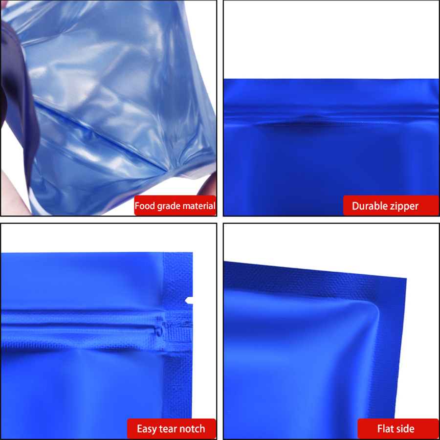 100 ชิ้น ถุงซิปฟอยล์สีน้ำเงินด - Food Storage Reusable Bags บทวิจารณ์และราคา