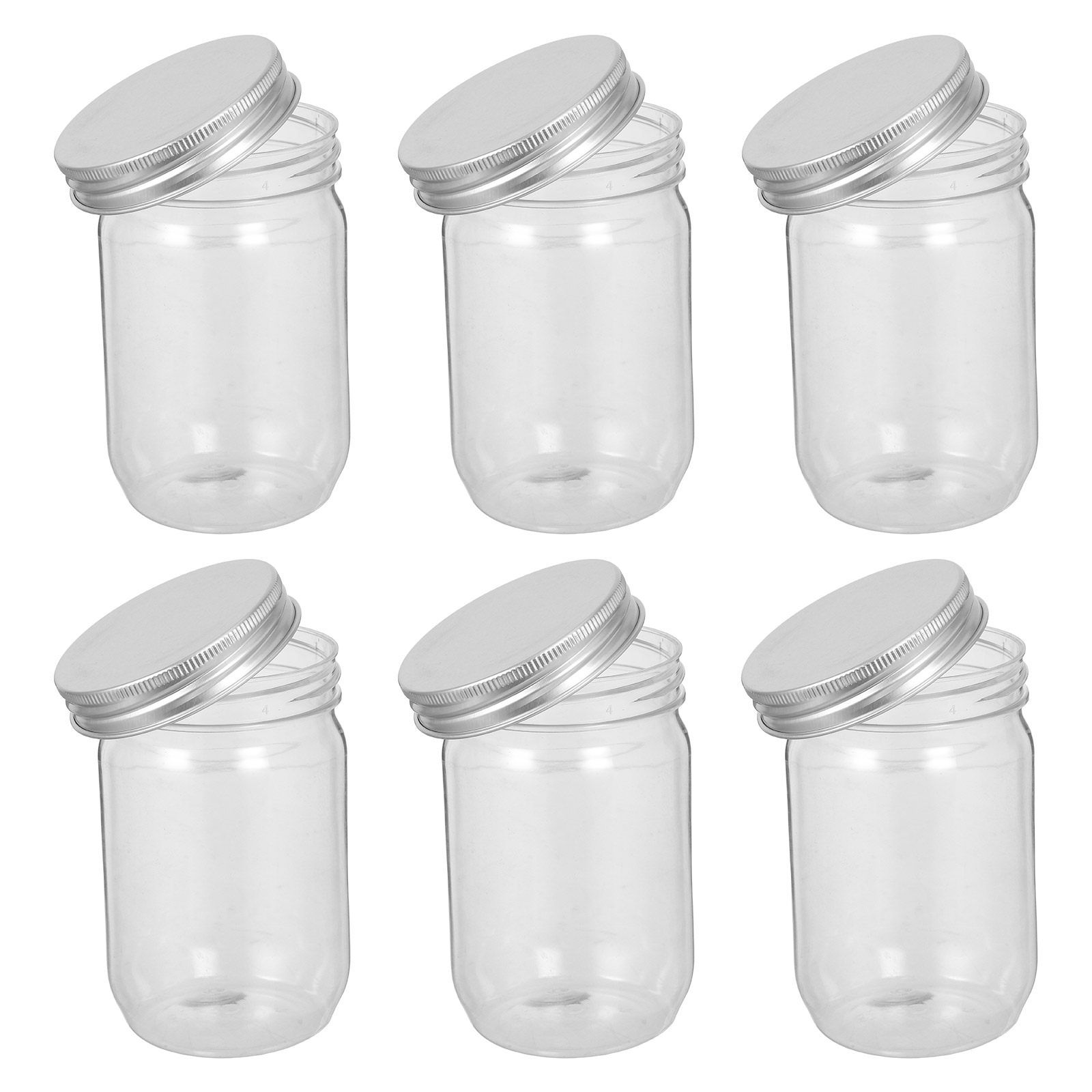 ขวดโหลพลาสติกใส 6 ชิ้น พร้อมฝา - Food Storage Plastic บทวิจารณ์และราคา