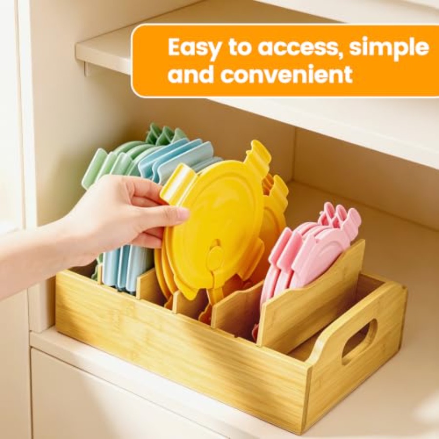 ชุด 2 ชิ้น ที่เก็บฝาภาชนะอาหาร - Food Storage And Organizer บทวิจารณ์และราคา