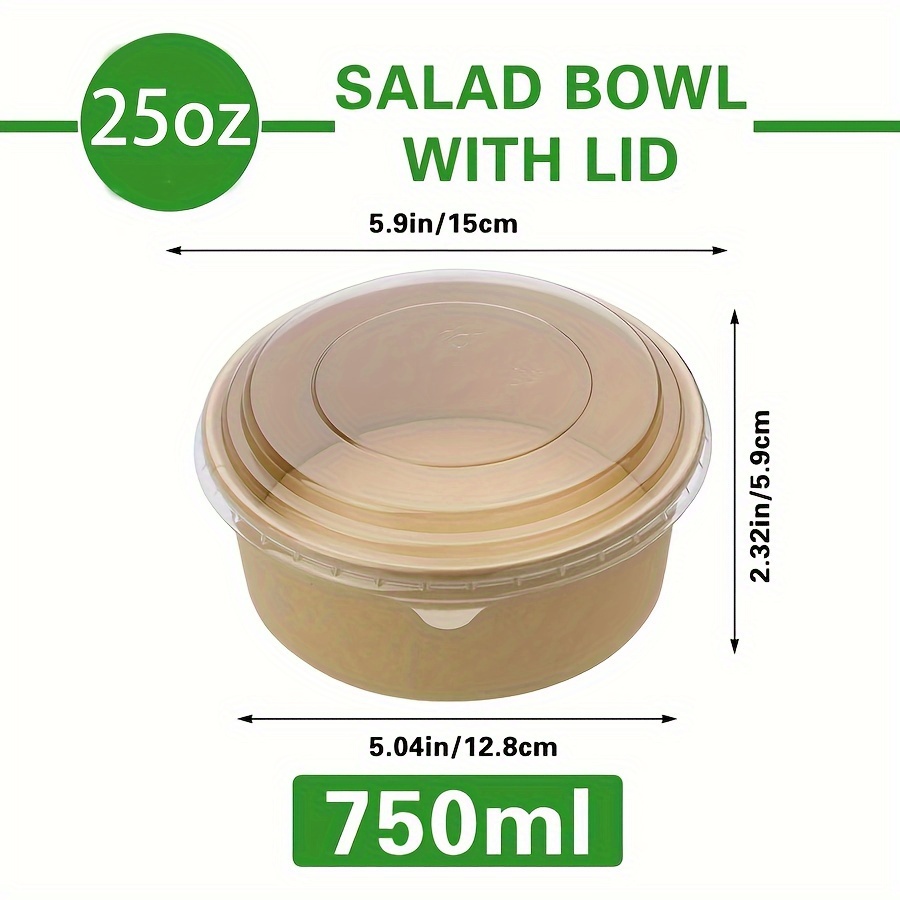 ชามกระดาษขนาด 25 ออนซ์/750 มล. - Food Storage Bowls บทวิจารณ์และราคา